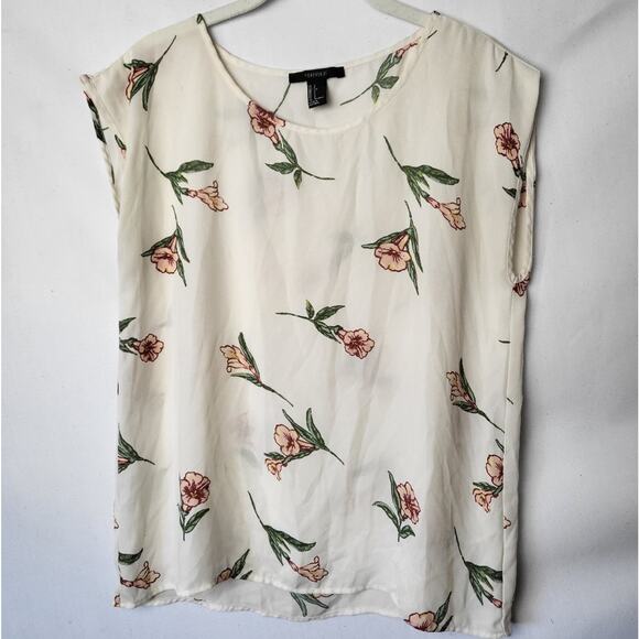 Forever 21 Women's Floral top Vest Sweater - Sleeveless - Size Small - Picture 1 of 4